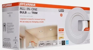 Sylvania All In One LED 800 Lumen 6" Diameter Bulb and Trim 4-Pack - Picture 1 of 1