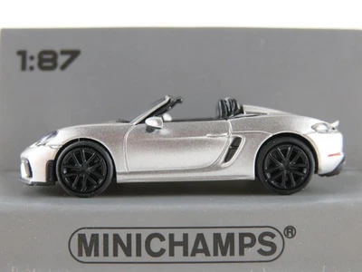 Minichamps 870 067704 Porsche 718 Spyder (2019) in silbermet. 1:87/H0 NEU/OVP - Bild 1 von 4