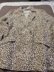 Woman Cream And Brown Blazer By MNG Size L New With Tags - Picture 1 of 9