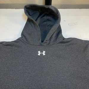 UNDER ARMOUR Pullover Hoodie Hooded Sweatshirt Sz Mens M Gray - Picture 1 of 3