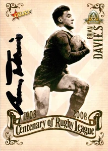 Signed 2008 Canterbury Bulldogs NRL Select Elite Centenary Card - Brian Davies - Picture 1 of 3