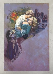 Original Liebesroman Cover Art bemalt uncredited 22”x15” unveröffentlicht? Buch - Bild 1 von 6