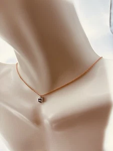 diamond necklace fine jewelry 14k gold princess cut 21 point all natural - Picture 1 of 4