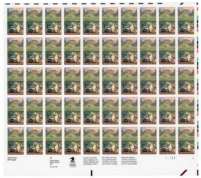 Scott #2635 Alaska Highway Sheet of 50 stamps - MNH LR - Image 1 of 2