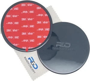 Randconcept - 95mm Adhesive Dashboard Pad Mounting Disk with 95mm, black - Photo 1/6