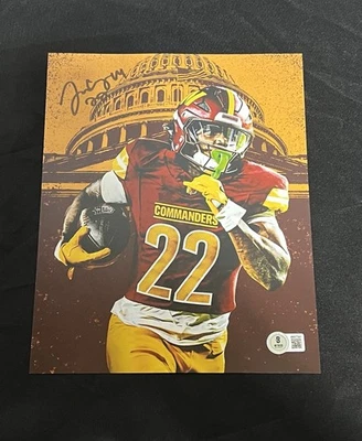 Jacory Croskey-Merritt Signed 8x10 Photo Washington Commanders Beckett - Image 1 of 2