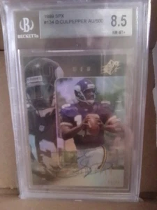 1999 SPX Daunte Culpepper Auto /500 BGS 8.5 NM-MT+ #134 RC Rookie - Picture 1 of 5