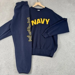 Sudadera y sudaderas militares vintage de la Academia Naval de Estados Unidos AZUL MARINO medianas de Estados Unidos años 90 - Imagen 1 de 8