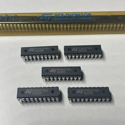 5 Stück - ST  74HC573 – Octal D-Type Latch – DIP-20 – NOS - Bild 1 von 2