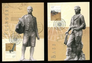 Maxi tarjetas Australia Bass & Finder 1998. Circunnavegación Tasmania FDC - Imagen 1 de 1