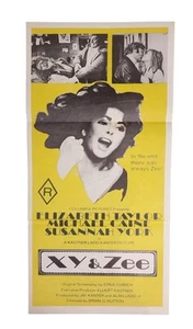 Daybill XY & Z Original Australian Movie Poster Elizabeth Taylor Vintage 70's - Picture 1 of 12