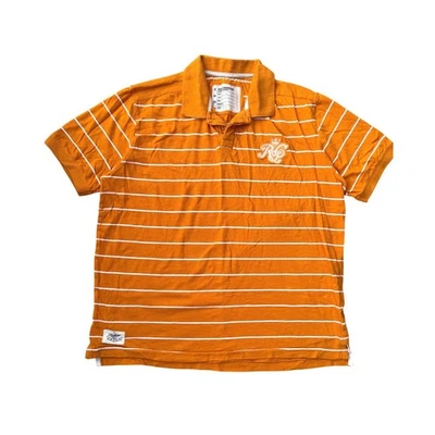 De Colección Rocawear Para hombres 2XL Hip Hop Y2K RC Corona Logo Amarillo Blanco Rayas Polo Foto 1 de 4