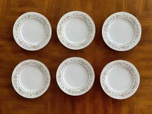 FREE SHIPPING SET of 6 NORITAKE MAYFLOWER 6 3/8” BREAD PLATES Pattern 2351;Japan - Picture 1 of 6