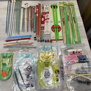 Large Lot knitting Needles Bamboo, Interchangeable, Circular Needles, 106+ Pcs. - Picture 1 of 16