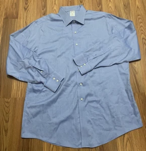 Brooks Brothers Dress Shirt Mens Extra Large Regent Non Iron Blue - Picture 1 of 15