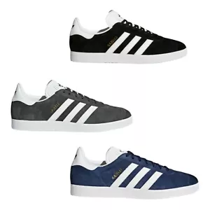 Adidas Gazelle Herren Sneaker Schwarz, Grau & Navy (UK 7-11) Brandneu im Karton - Bild 1 von 16