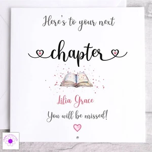 Personalised Good Luck On Your Next Chapter Card | Congratulations Card | Female - Picture 1 of 11
