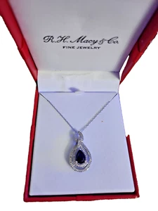 Saffire  white Gold 22" With Diamonds (New) - Picture 1 of 4