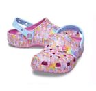 Crocs Lisa Frank Rainbow Unicorn Clogs Pink Shoes Girls SZ 2