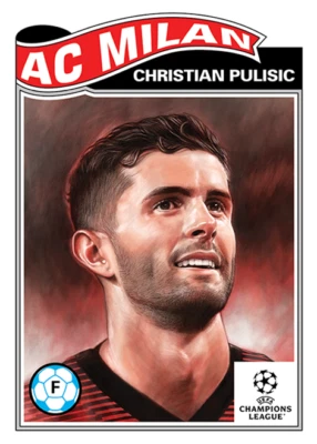 CHRISTIAN PULISIC 2023 UEFA Topps Living Set Card #592 Print Run 958🔥 AC Milan - Image 1 of 2