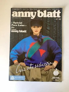 Jerséis de lana Anny Blatt vintage con patrones de libros de punto 1984 nº 68 hechos a mano años 80 - Imagen 1 de 10