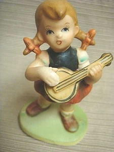 PRECIOUS & PERFECT Red Hair Girl Playing Banjo by NAPCO #9900 - Picture 1 of 3