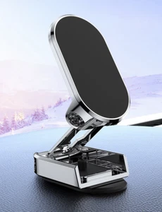 Foldable Magnetic Phone Stand 360° Rotation | Desktop & Car Mount Holder Univers - Picture 1 of 4