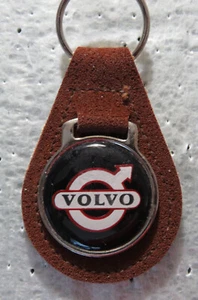 Volvo Keychain Vintage Suede (1) keychain Brown - Picture 1 of 2