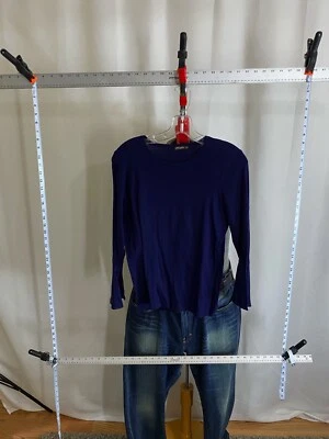 MUJER J McLaughlin Cachemira MANGA LARGA SUÉTER CAMISA PULL OVER Mediana M  Foto 1 de 4