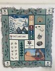 Olympic 2002 Winter Games Throw Blanket Salt Lake City 50x60 Arches Mascots Frin