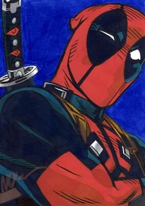 DEADPOOL color original art Michael GOLDEN - Marvel Comics Ryan Reynolds - Picture 1 of 2