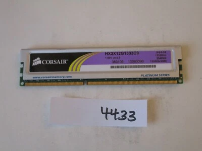 Corsair HX3X12G1333C9 2Gb PC3-10600 1333Mhz DDR3 Desktop Memory RAM (4433) - Image 1 of 2