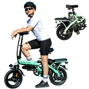 500W Foldable Adult Ebike 48V 13AH Electric 14" Tire Bicycle 20MPH 35Mile Range - Picture 1 of 13