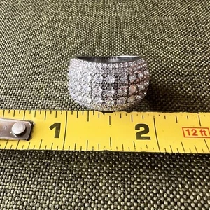 925 Sterling Silver Thick Eternity Band Ring Size 9.5 - Picture 1 of 8