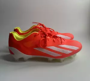 adidas Mens 4 /Womens 5 XCRAZYFAST+ FG Soccer Cleats Solar Red/Yellow IE2416 NEW - Picture 1 of 8