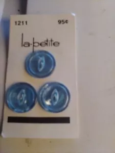 LA PETITE ARTIKEL 1211 RUNDE BLAUE KNÖPFE 3 - Bild 1 von 1