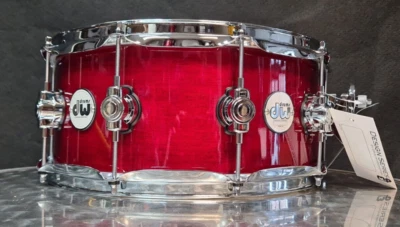 DW Design Snare Drum 14x6" Zoll Cherry Stain Maple / Rullante Ahorn Chrome HW. - Bild 1 von 4