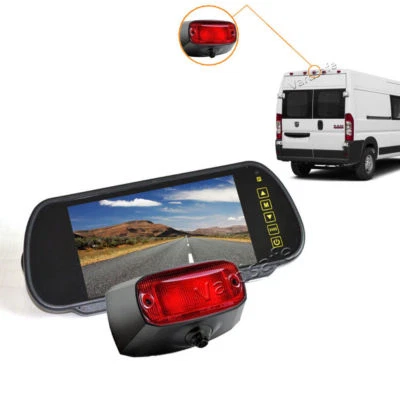 Rear View Reverse Backup Camera + 7 Inch Mirror Monitor For Dodge Ram Promaster - Image 1 of 4