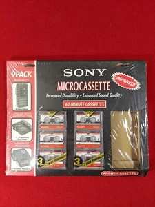 6 Sony Microcassettes MC-60, 60 Minute Blank Cassettes - Picture 1 of 8