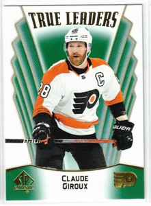 2021-22 SP AUTHENTIC CLAUDE GIROUX TRUE LEADERS GREEN PARALLEL #TL-15