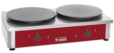 Elektro Crepiere Crepe Platte Eisen Crepemaker 2x Ø 400 mm Platten Gastlando