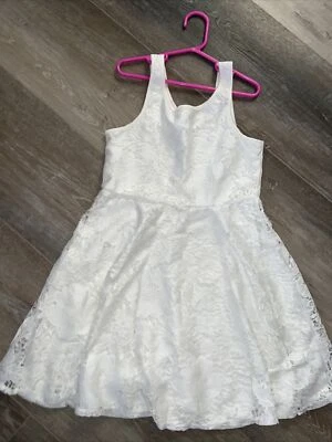 Niñas PS Aeropostale Marfil Encaje Vestido Sin Mangas Talla 14 Foto 1 de 3