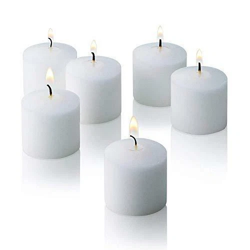 Light In The Dark Unscented Votive Candles - White, Box of 72 (LITD-V1072)
