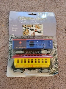 Windham Heights Cobblestone Corners Collectibles Caboose And Passenger Carrier - Picture 1 of 6