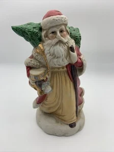 Vintage Ceramic Santa Claus With Tree And Toys 8” Figurine Christmas Taiwan - Picture 1 of 5