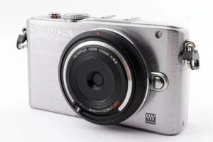 Olympus PEN E-PL3 12.3MP 15mm Lens Set Silver [Exc+++] w/8GB SD,Flash [877] - Picture 1 of 12