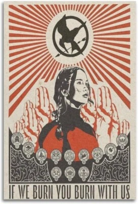 The Hunger Games Mockingjay Poster Katniss Everdeen Wall Art Print Movie Decor - Image 1 of 4