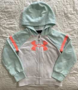 Child Girl UA Under Armour Fleece Full-Zip Hoodie, 5, Cotton Blend - Picture 1 of 3