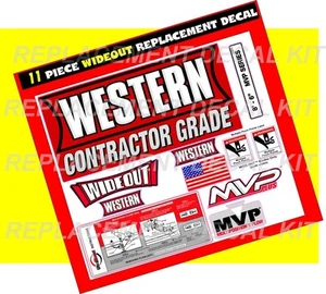 Western Snow Plow Wideout MVP Ultramount Decal Replacement 11 Piece Kit NEW 8.6 - Bild 1 von 3