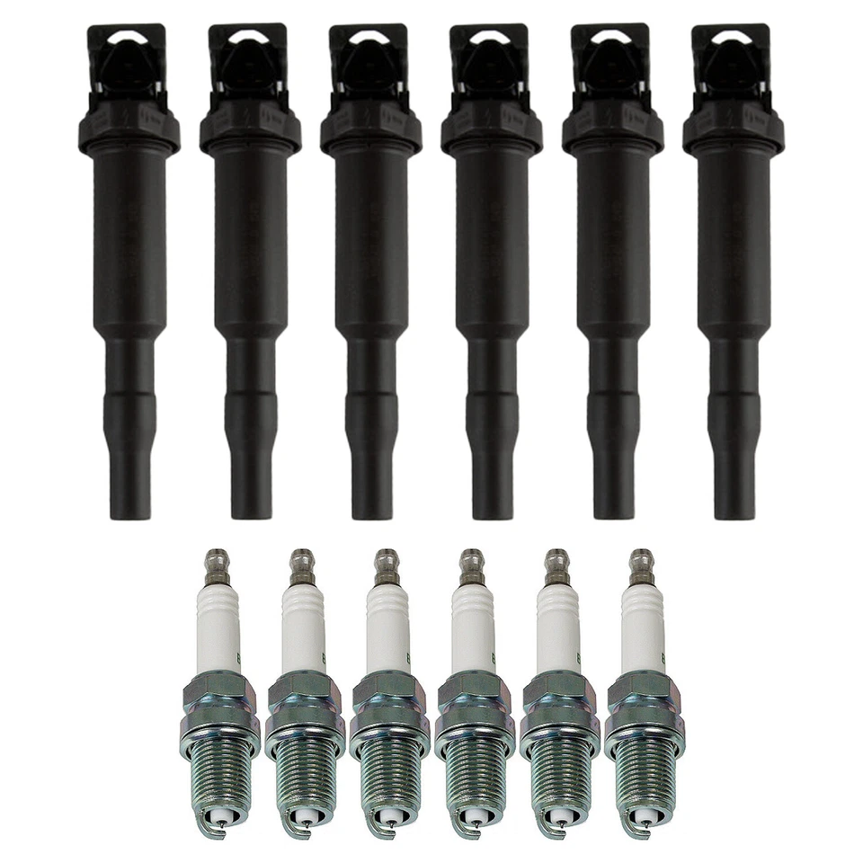 Bosch 6 Ignition Coil NGK 6 G-Power Spark Plug Kit For BMW E53 X5 3.0 L6 2006 - Image 1 of 1